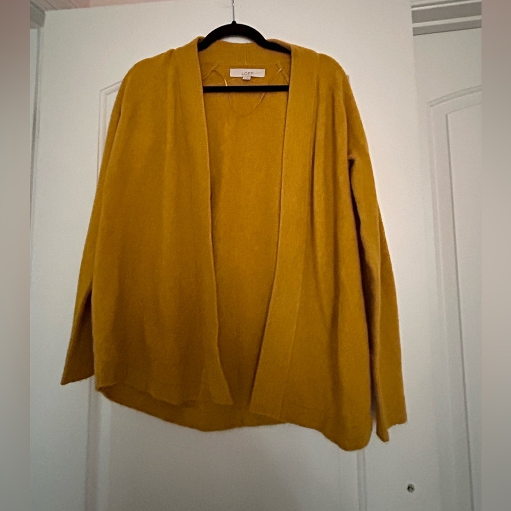 LOFT gold cardigan